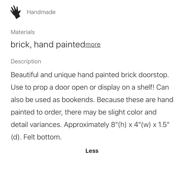 Brick Doorstop/Bookend - Picture 2 of 2